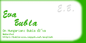 eva bubla business card